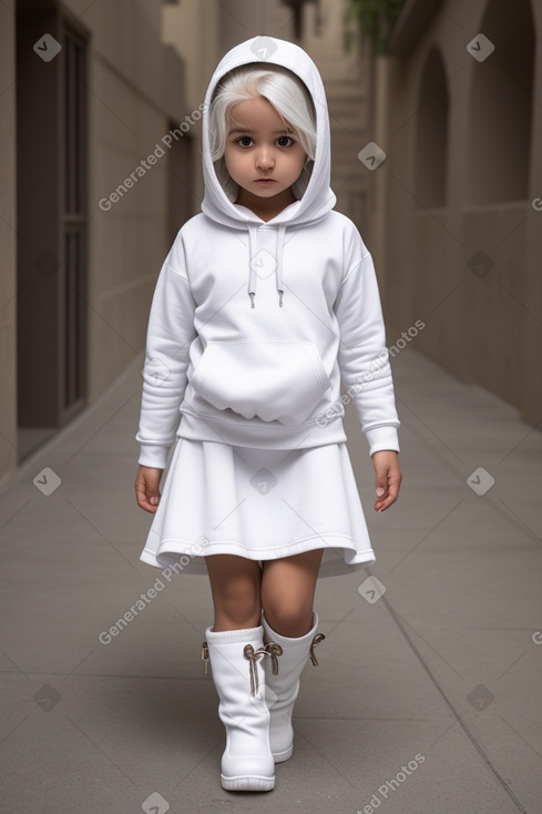 Omani infant girl with  white hair