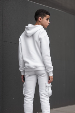 Puerto rican teenager boy with  white hair