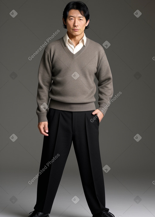 Japanese 45 years male with  black hair