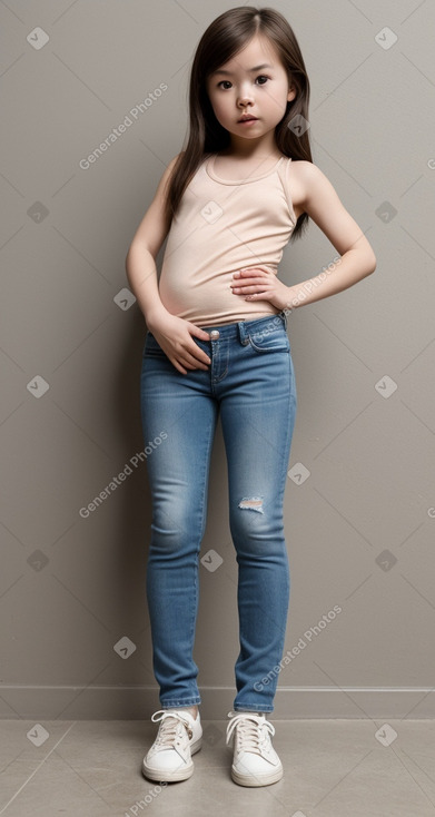 Chinese infant girl with  brown hair