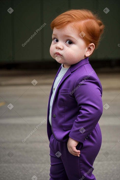 Hispanic infant girl with  ginger hair