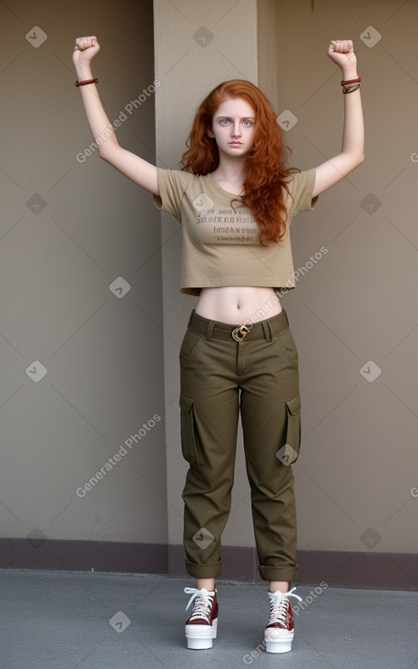 Indian young adult female with  ginger hair