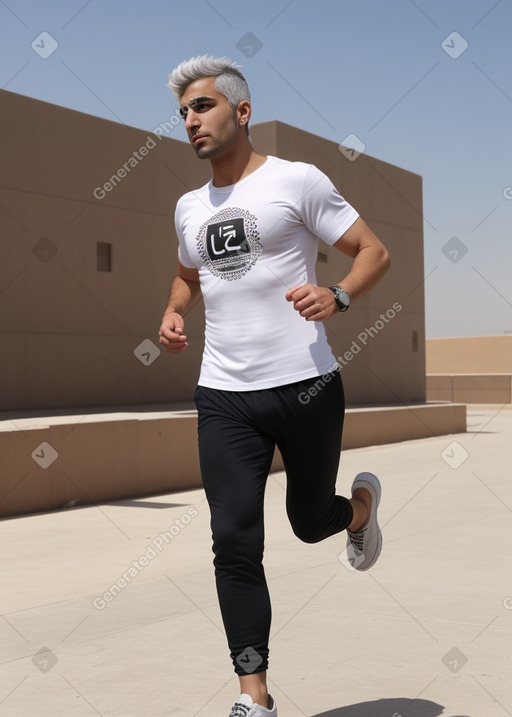 Jordanian adult male with  white hair