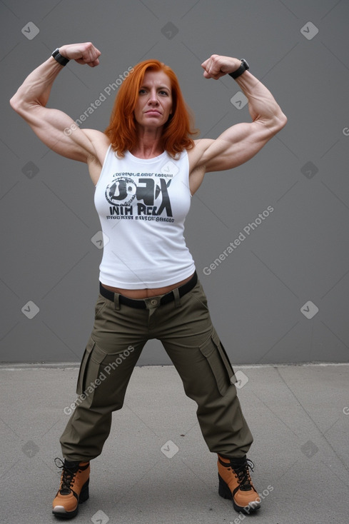 Argentine 45 years female with  ginger hair