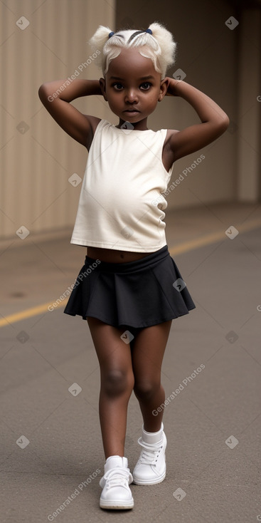 Sudanese infant girl with  white hair