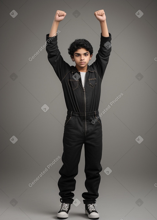 Hispanic teenager boy with  black hair