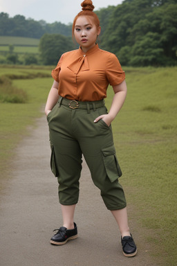 Malaysian adult female with  ginger hair