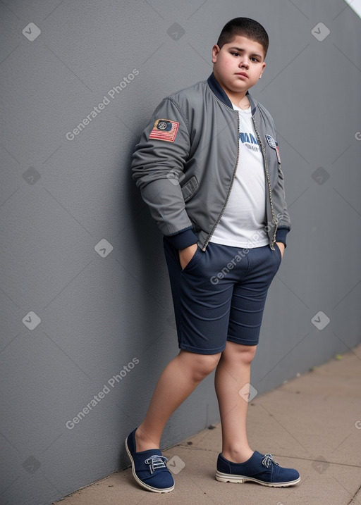 Paraguayan teenager boy with  gray hair