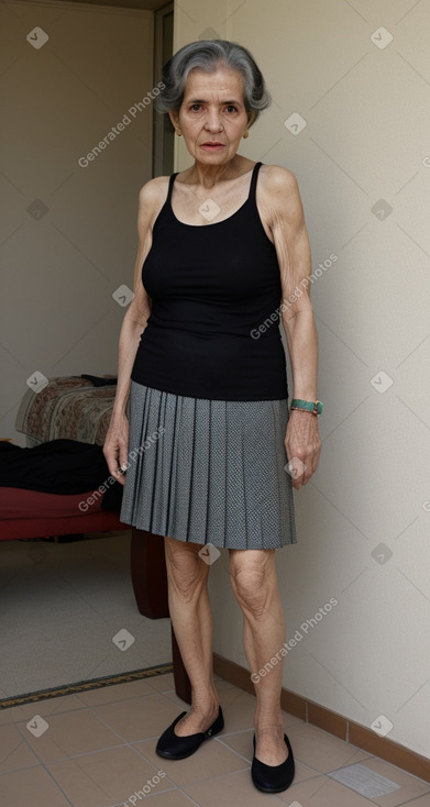 Algerian elderly female with  black hair