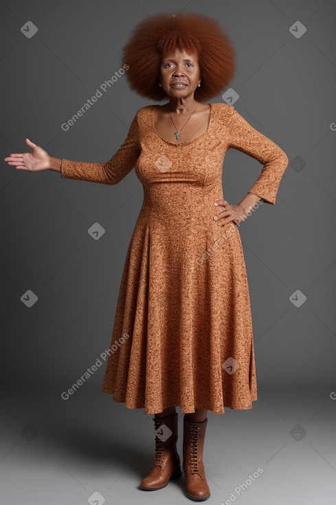 Kenyan elderly female with  ginger hair