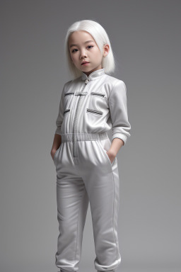 Chinese child female with  white hair