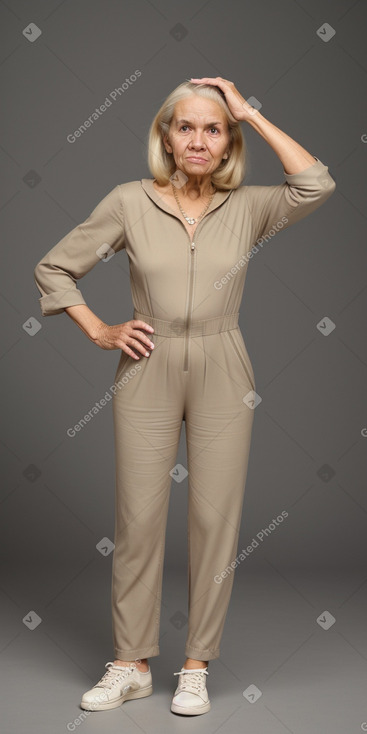 African elderly female with  blonde hair