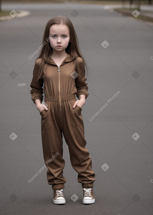 Lithuanian child girl with  brown hair