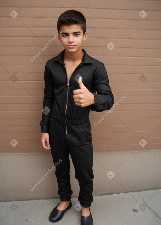 Colombian teenager boy with  brown hair