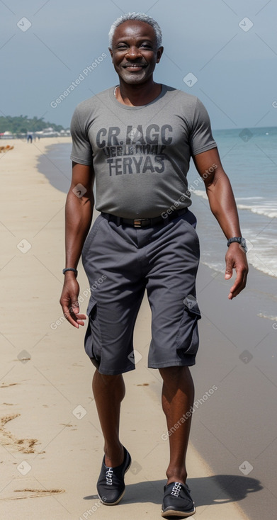 Ghanaian middle-aged male with  gray hair