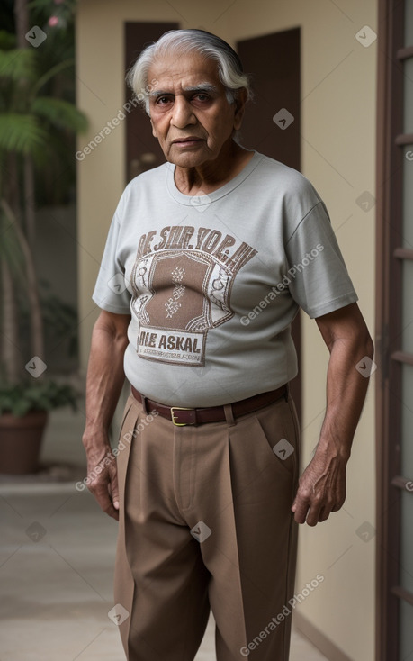 Pakistani elderly male with  brown hair