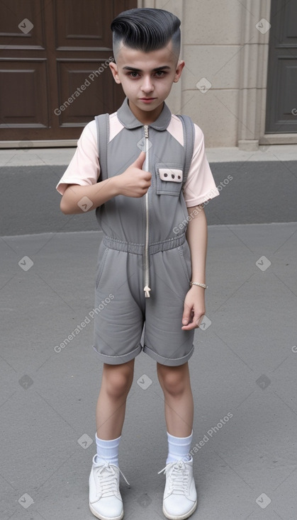 Azerbaijani child boy with  gray hair