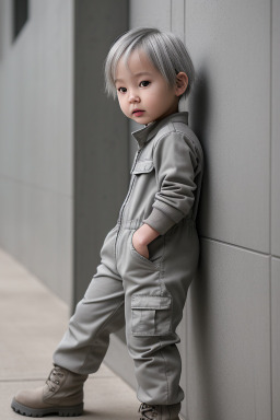 Korean infant boy with  gray hair