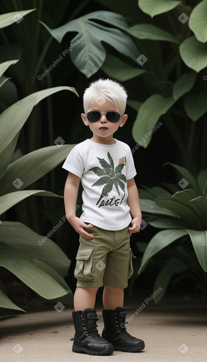 Cuban infant boy with  white hair