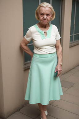 Czech elderly female with  blonde hair