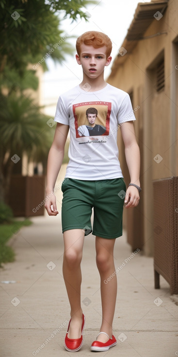 Libyan teenager boy with  ginger hair