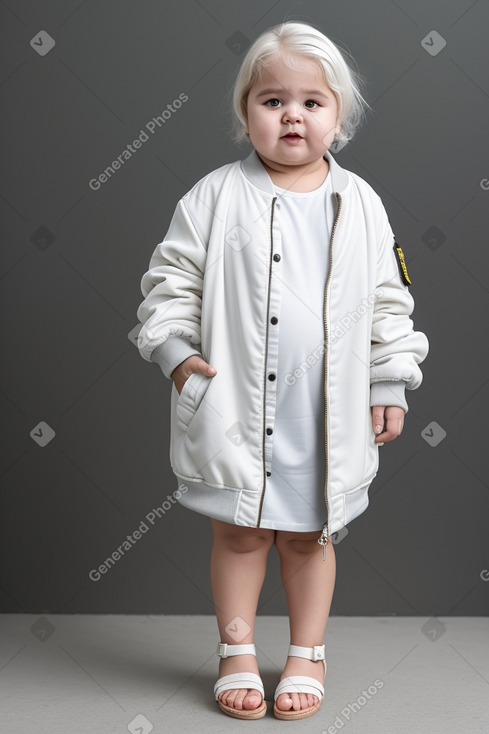 Brazilian infant girl with  white hair