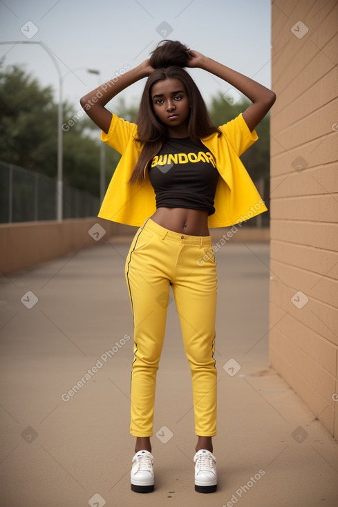 Sudanese young adult female with  brown hair