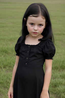 Dutch child female with  black hair