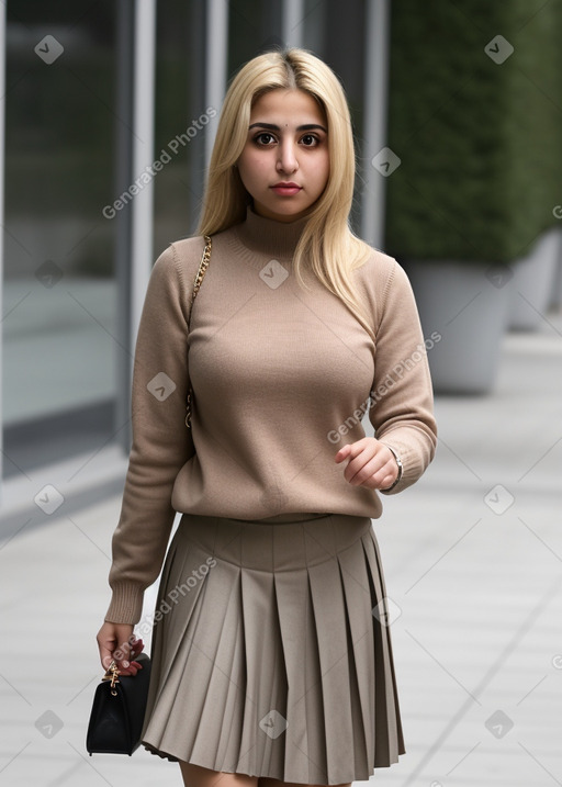 Iranian adult female with  blonde hair