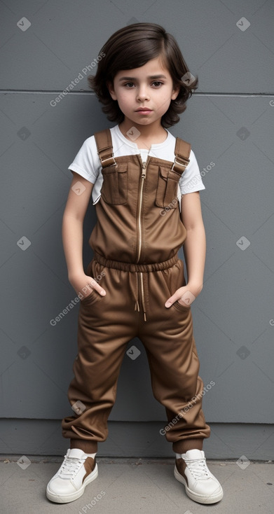 Hispanic child boy with  brown hair