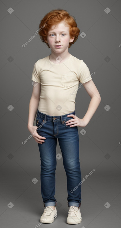 Israeli child boy with  ginger hair