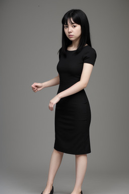 Korean young adult female with  black hair