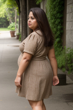 Guatemalan middle-aged female with  brown hair