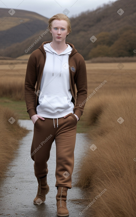 Adult male with  brown hair