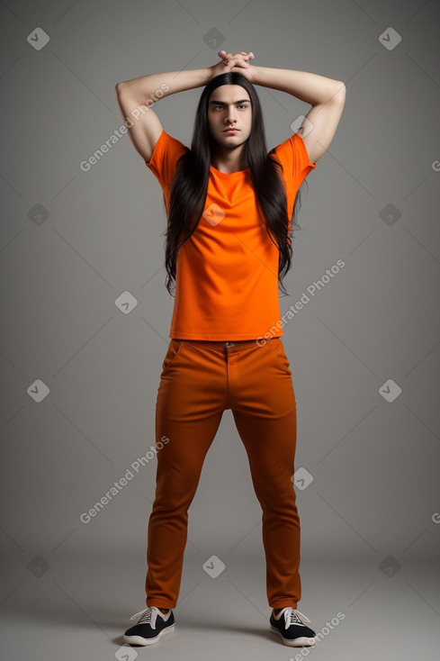 Romanian young adult male with  black hair