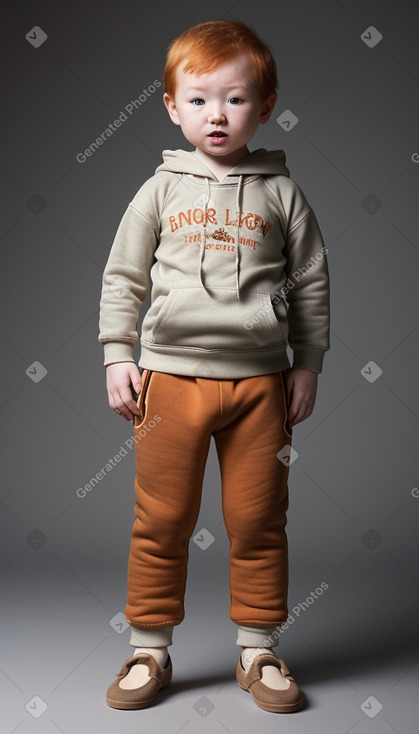 Mongolian infant boy with  ginger hair