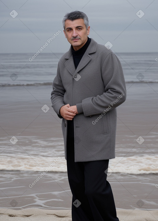 Macedonian middle-aged male with  gray hair