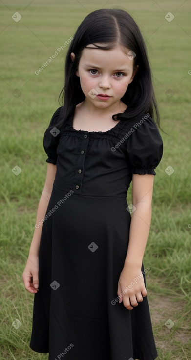 Dutch child female with  black hair