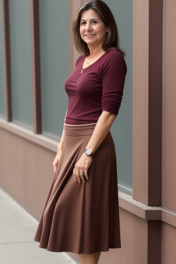 Chilean middle-aged female with  brown hair