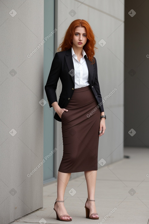 Arab adult female with  ginger hair