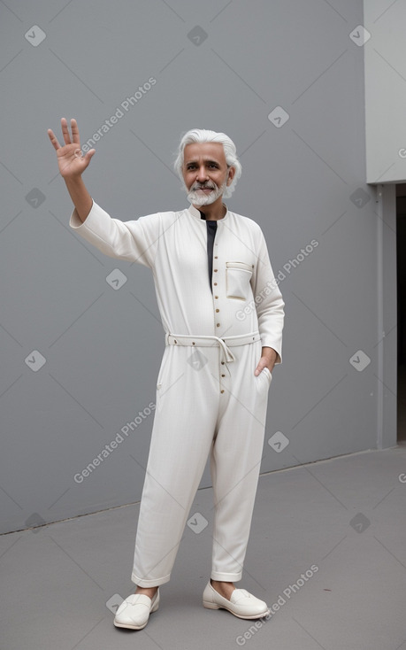 Omani adult male with  white hair