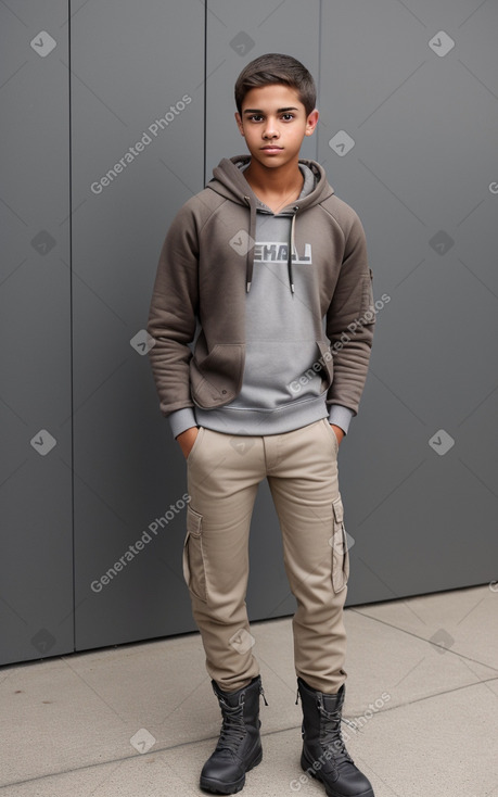 Panamanian teenager male with  brown hair