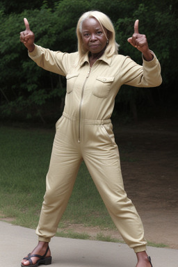 Zimbabwean elderly female with  blonde hair