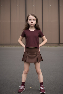 Czech child girl with  brown hair