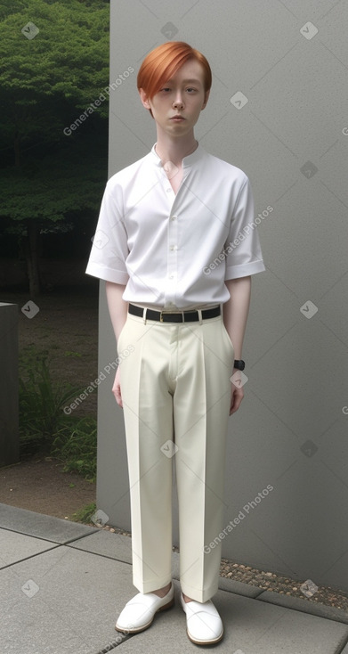 Japanese adult non-binary with  ginger hair