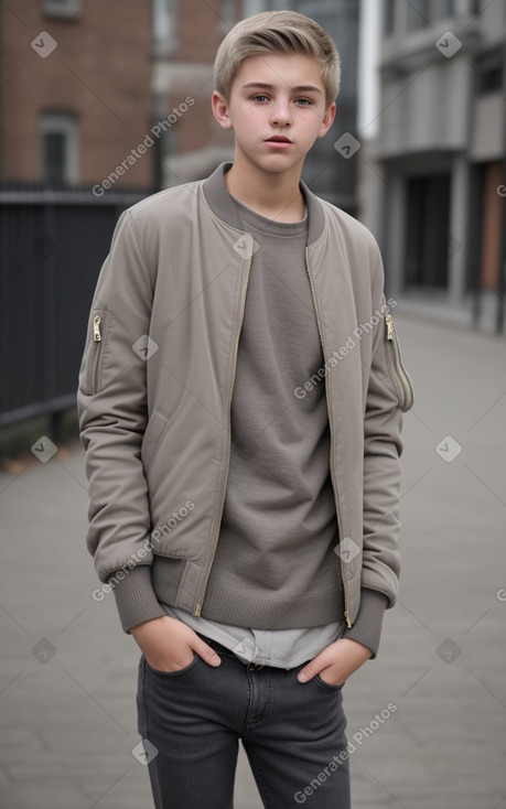 Irish teenager boy with  gray hair