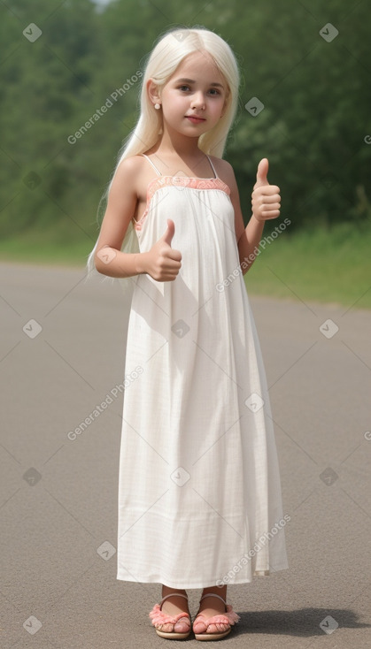 Child girl with  white hair