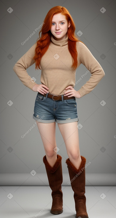 Colombian young adult female with  ginger hair