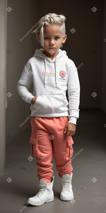 Honduran child boy with  white hair