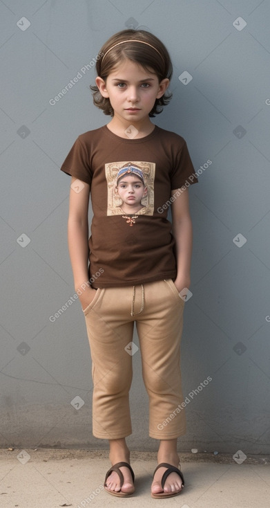 Romanian child boy with  brown hair